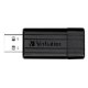 USB Drive 64GB Black, Verbatim Pinstripe