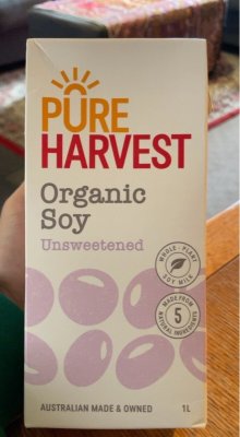 Pureharvest Organic Malt Free Long Life Soy Drink 1L - Click Image to Close