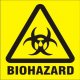 Safety Sticker 50x50mm Biohazard ea
