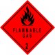 Safety Diamond 25x25mm Class 2.1 ea, Flammable Gases