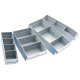Tray Plastic Grey, 300mm D x 100mm W x 100mm H