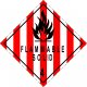 Safety Diamond 25x25mm Class 4.1 Flammable Solid ea