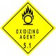 Safety Diamond 25x25mm Class 5.1 Oxidizing Agent ea