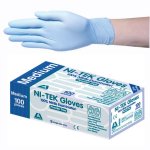 Gloves Nitrile Powder Free Ni-Tek Medium 100/pkt