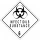 Safety Diamond 100x100mm Class 6.2 Infectious Substance ea