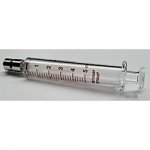 Syringe Glass, Metal Luer Lock 1mL