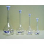 Flask Volumetric Pyrex, Grade A with Plastic Stopper 10ml