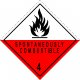 Safety Diamond 100x100mm Class 4.2 Spont. Combustible ea