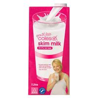 Milk Skim, Longlife Skim [Coles Brand] 1Lt - Click Image to Close