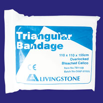 Bandage Triangular Calico Bleached 110x110x155cm each - Click Image to Close
